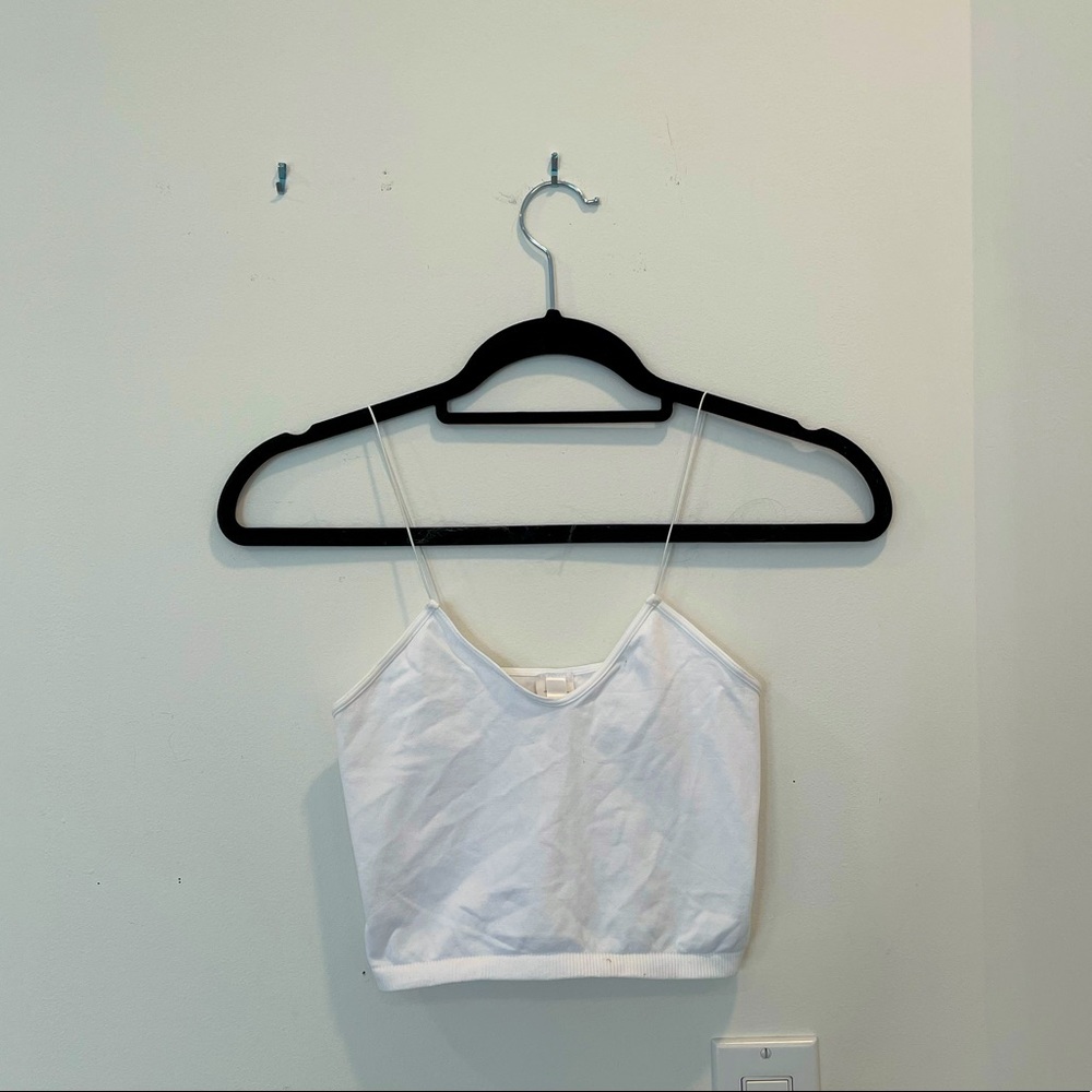 Nikibiki White Crop Tank Top